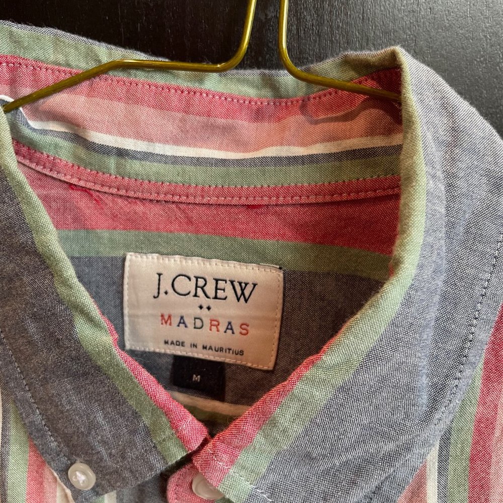 J. Crew Madras Shirt - Check out those Colors! - Picture 2 of 6